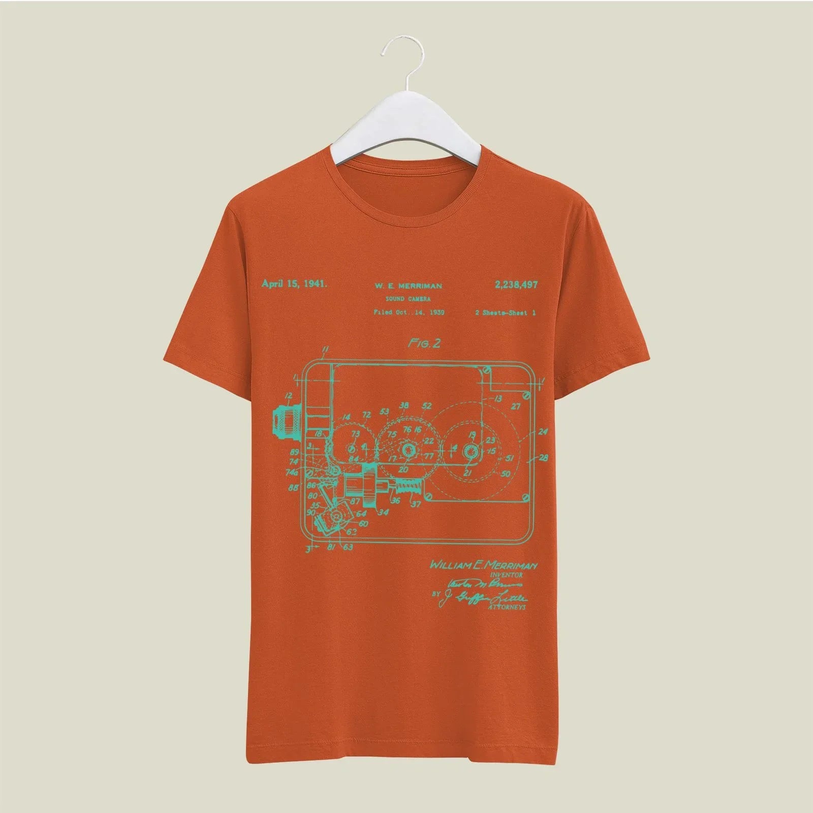 Camera Patent T-Shirt T-CMP110 Desichalchitra