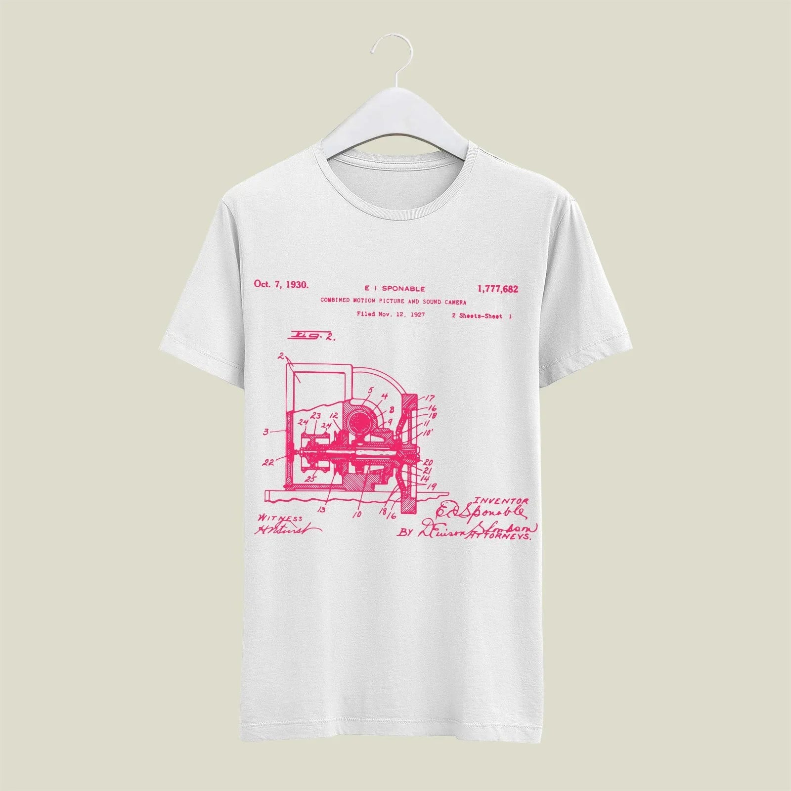 Camera Patent T-Shirt T-CMP26 Desichalchitra