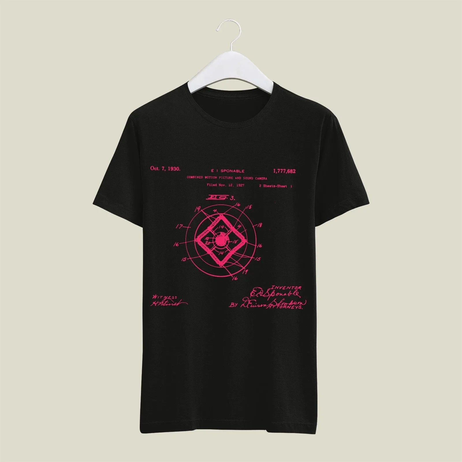 Camera Patent T-Shirt T-CMP48 Desichalchitra