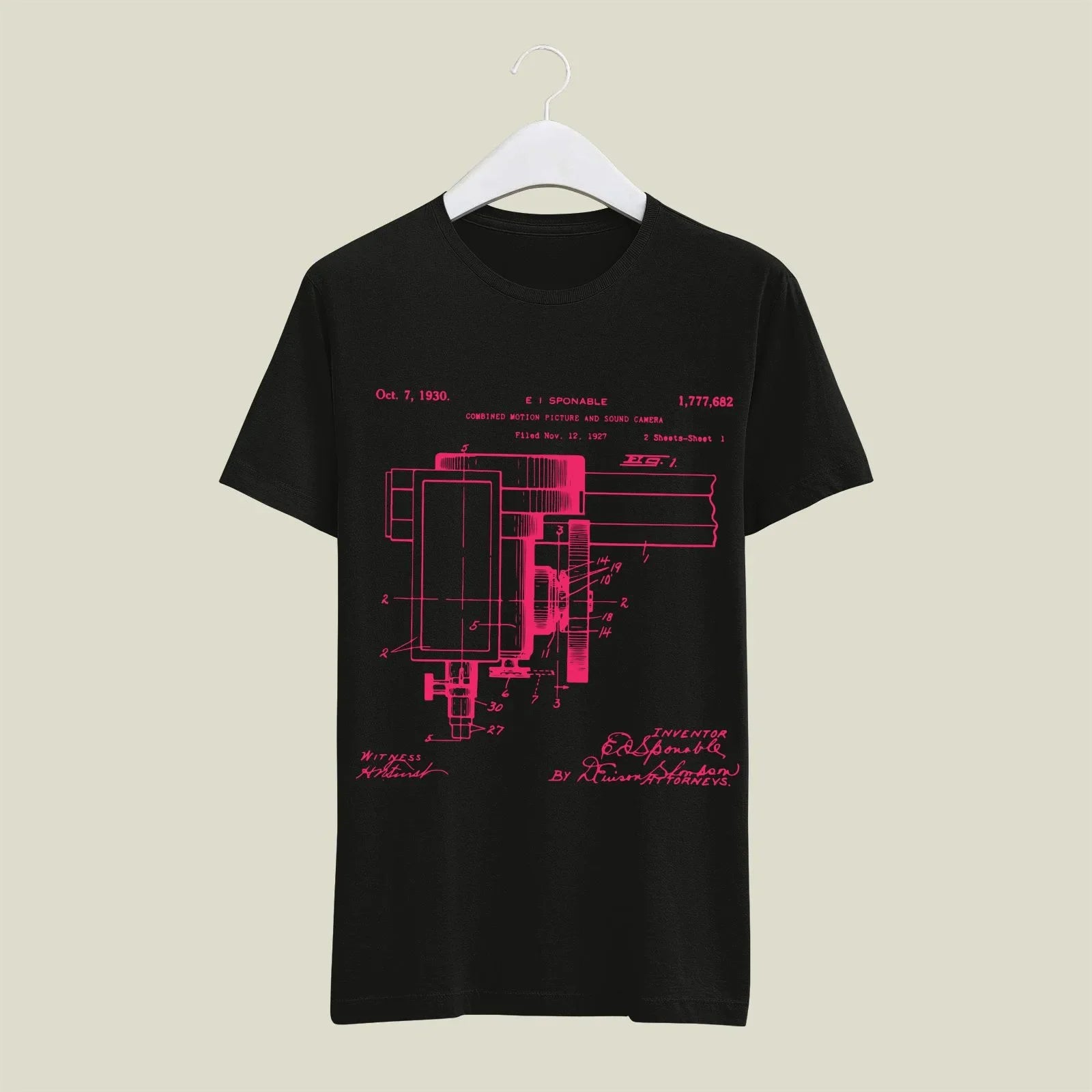 Camera Patent T-Shirt T-CMP69 Desichalchitra