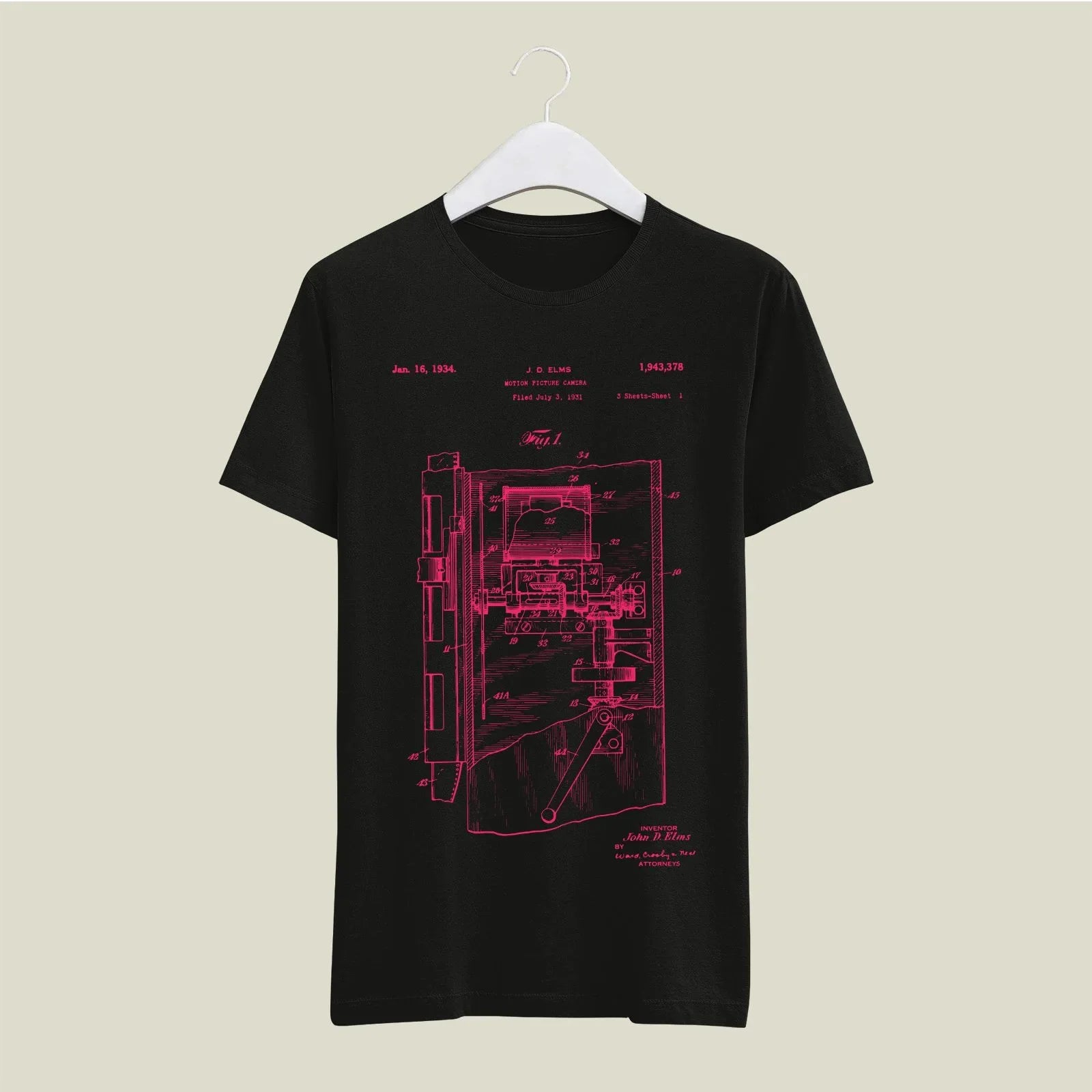 Camera Patent T-Shirt T-CMP100 Desichalchitra