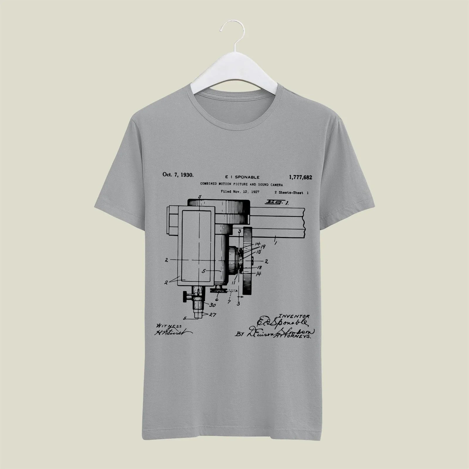 Camera Patent T-Shirt T-CMP37 Desichalchitra