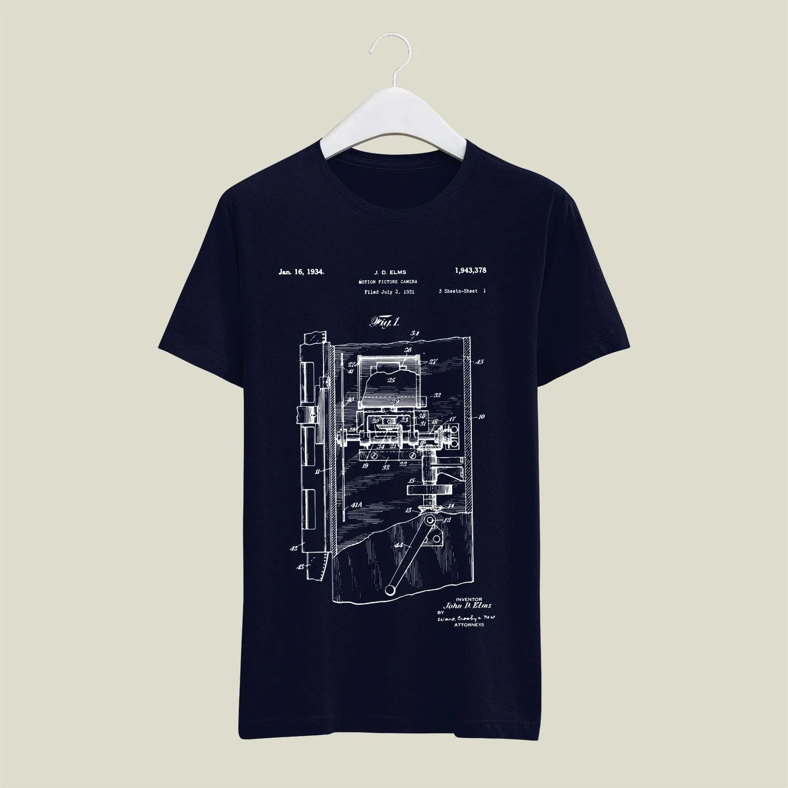Camera Patent T-Shirt T-CMP24 Desichalchitra