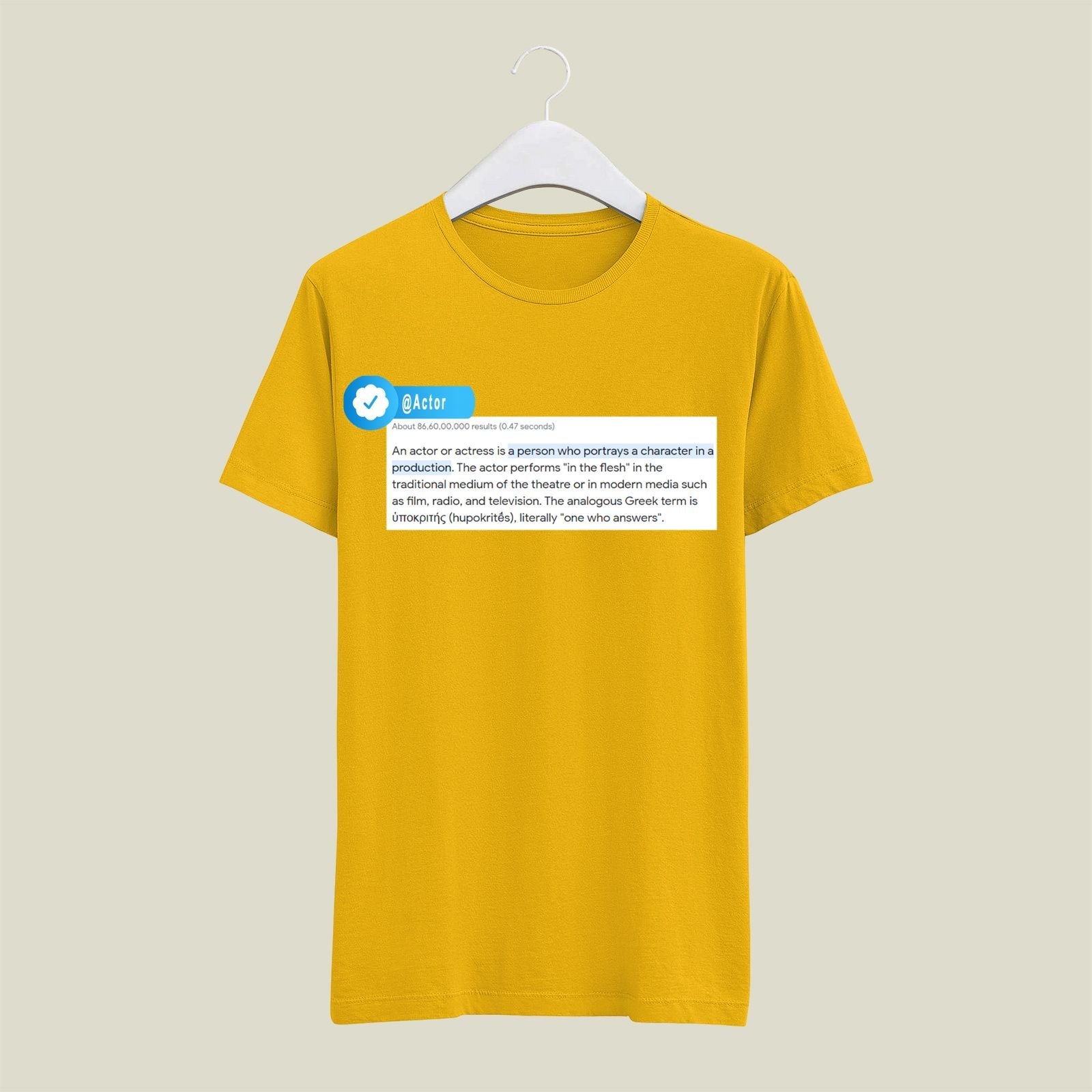 Actor T-Shirt T-AC4 Desichalchitra