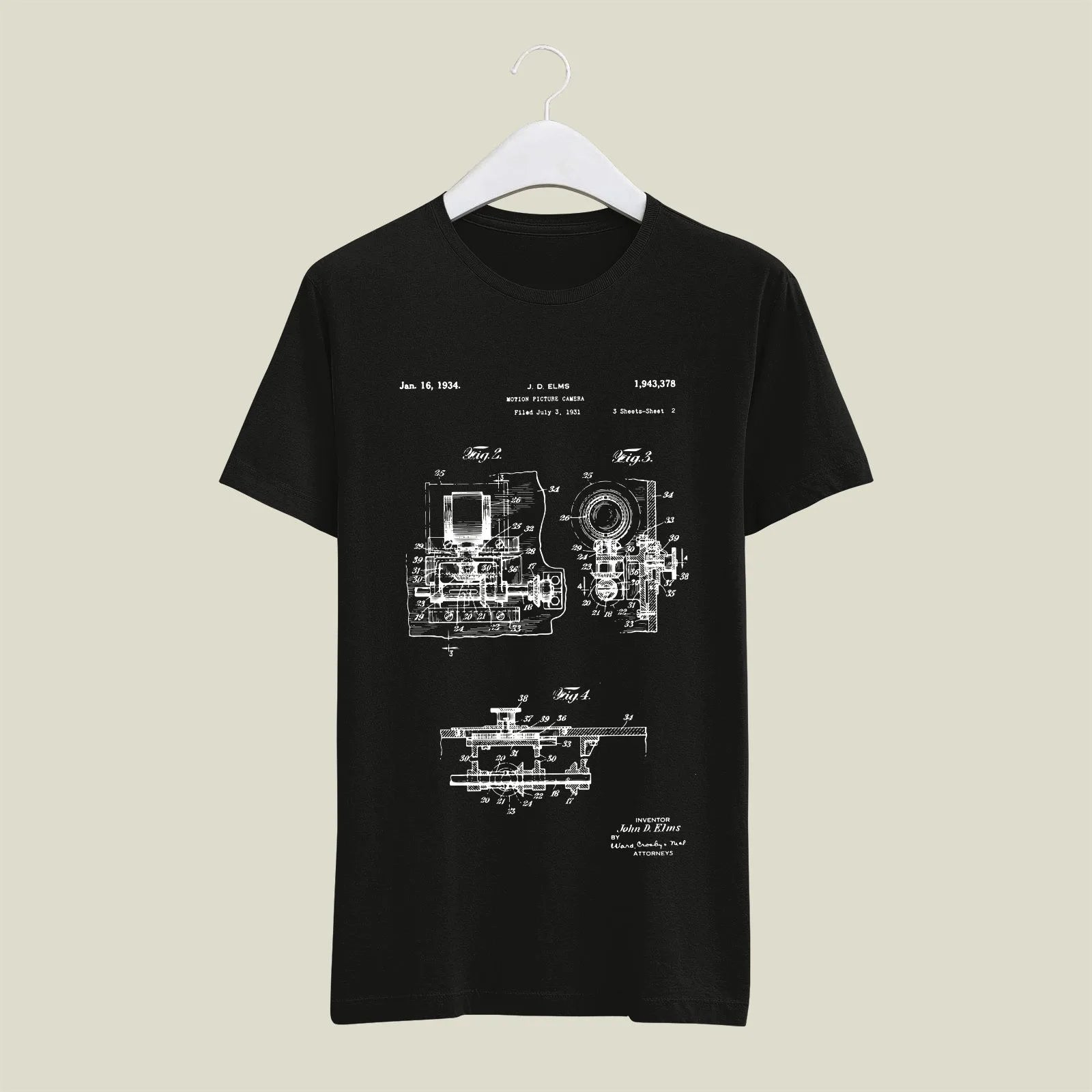 Camera Patent T-Shirt T-CMP10 Desichalchitra