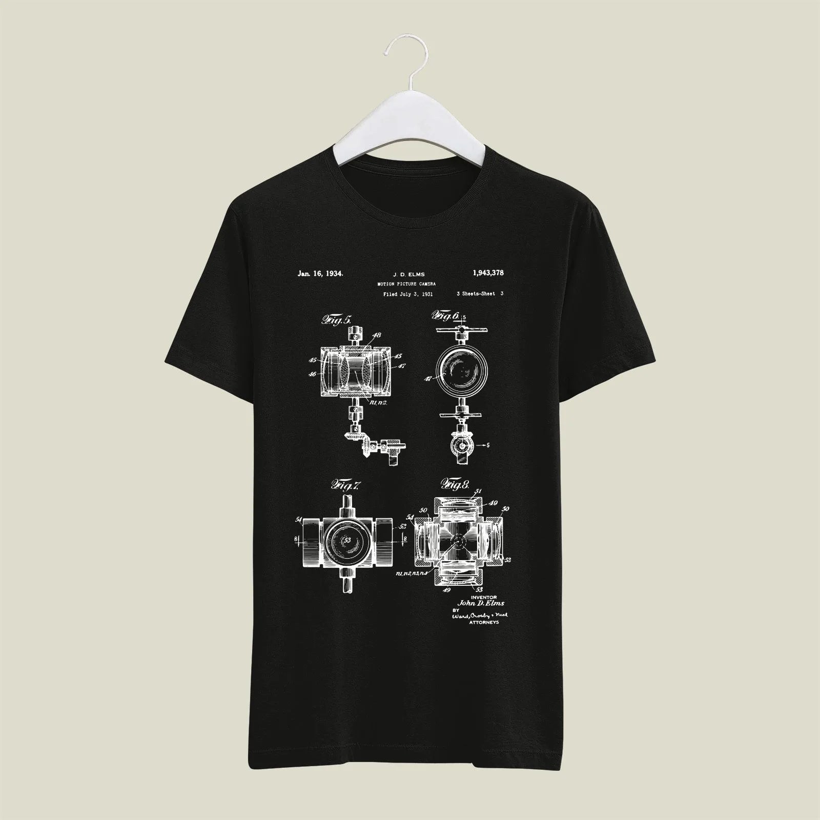 Camera Patent T-Shirt T-CMP15 Desichalchitra