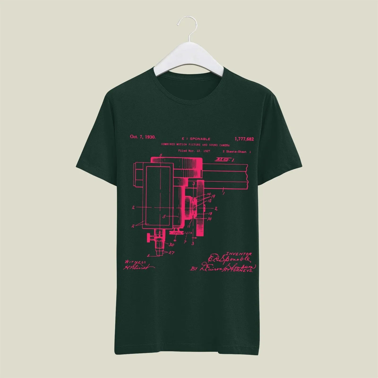 Camera Patent T-Shirt T-CMP69 Desichalchitra