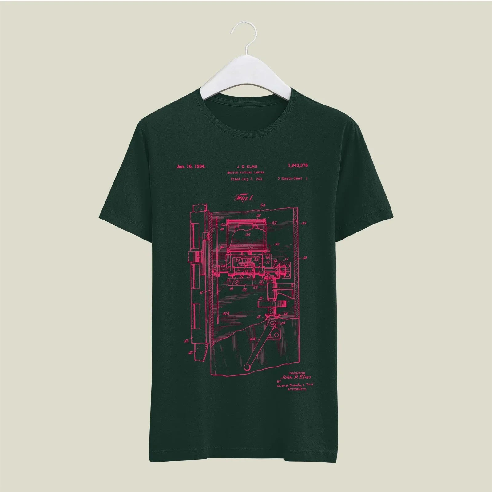 Camera Patent T-Shirt T-CMP100 Desichalchitra
