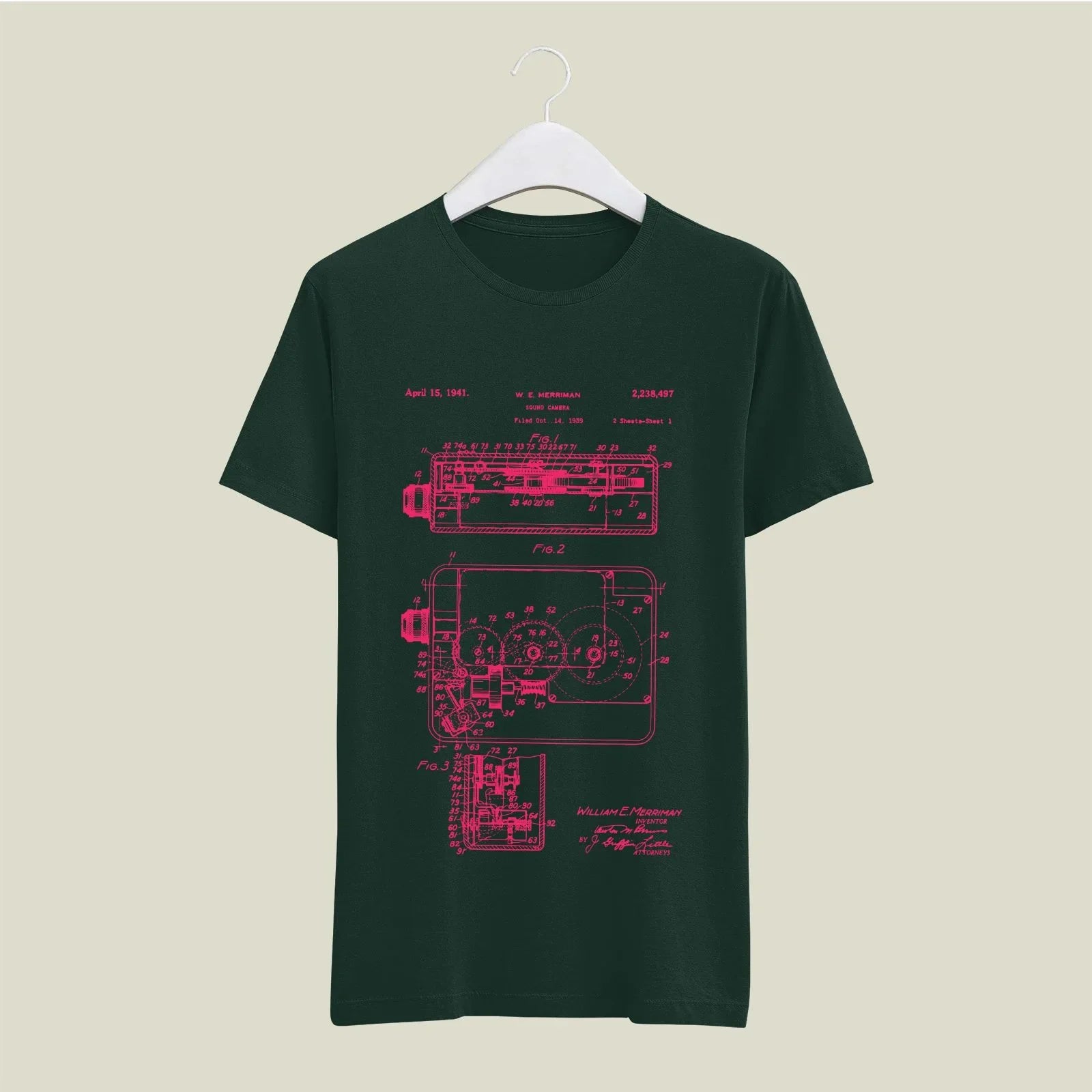 Camera Patent T-Shirt T-CMP126 Desichalchitra
