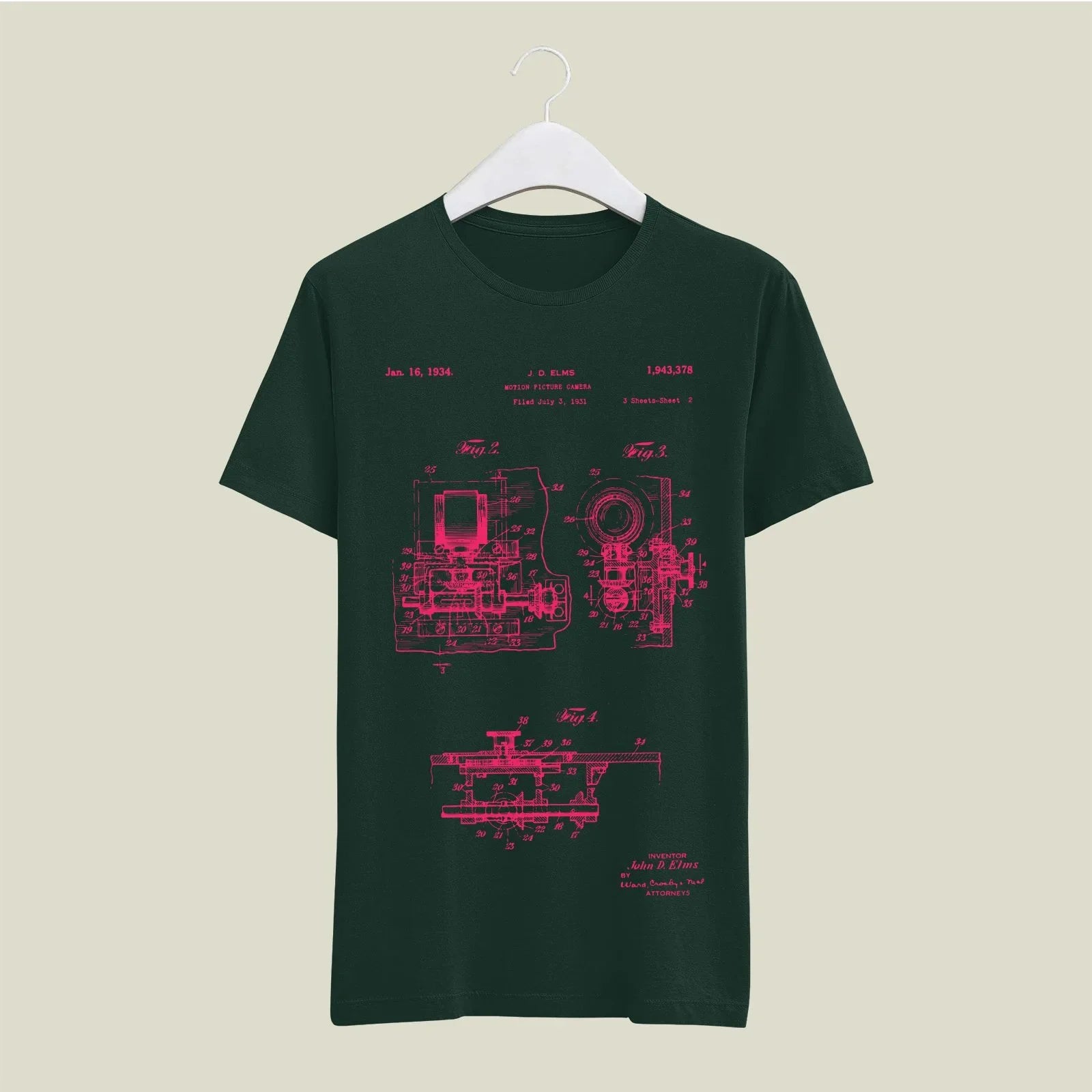 Camera Patent T-Shirt T-CMP132 Desichalchitra