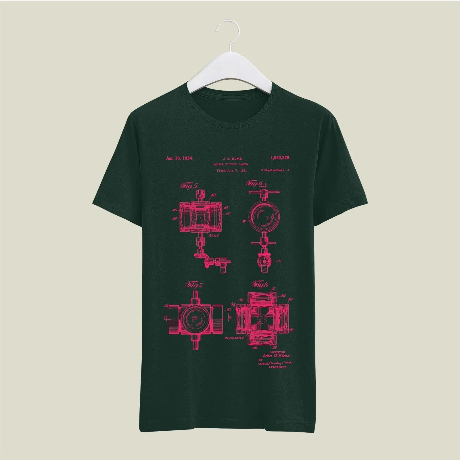 Camera Patent T-Shirt T-CMP150 Desichalchitra