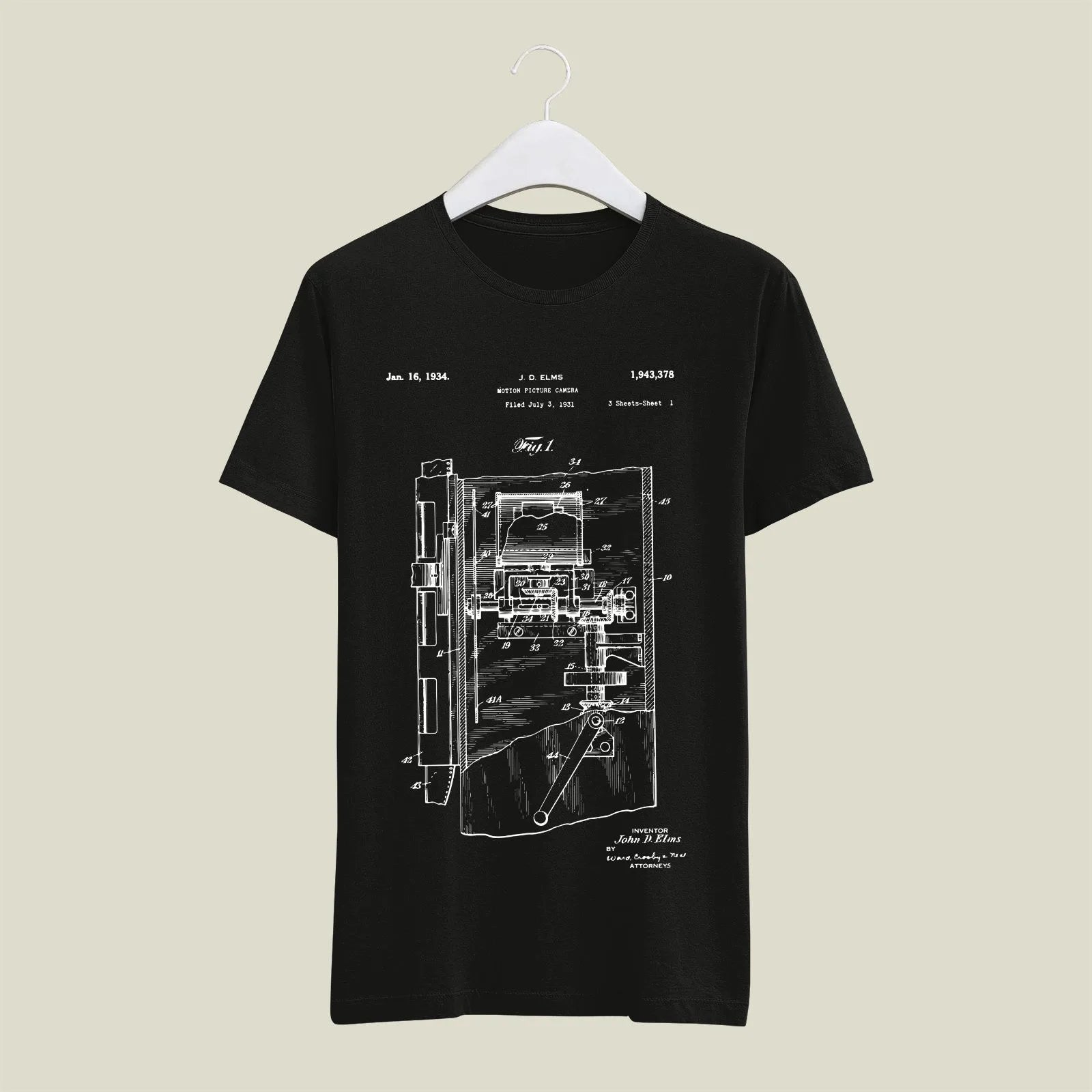 Camera Patent T-Shirt T-CMP24 Desichalchitra