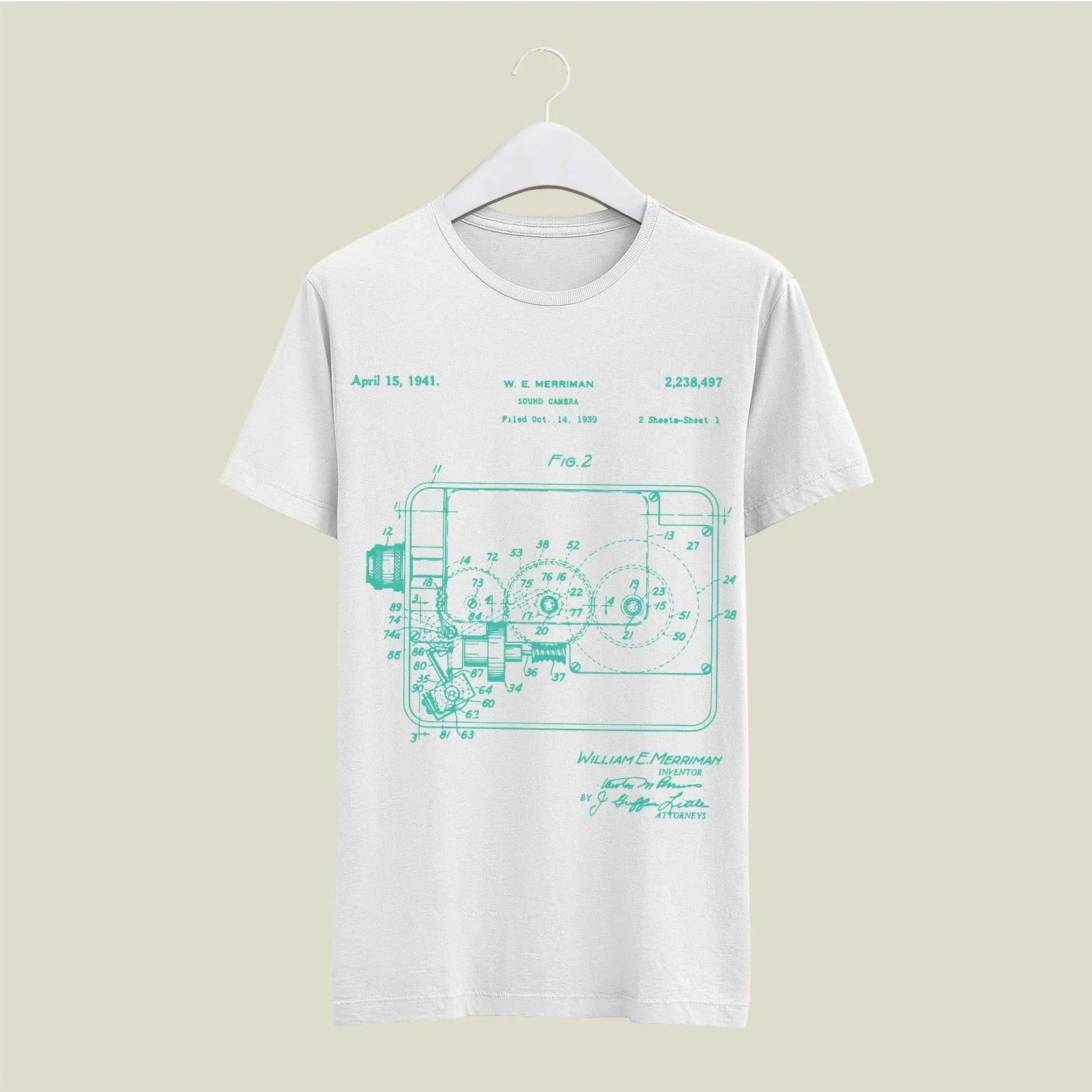 Camera Patent T-Shirt T-CMP110 Desichalchitra