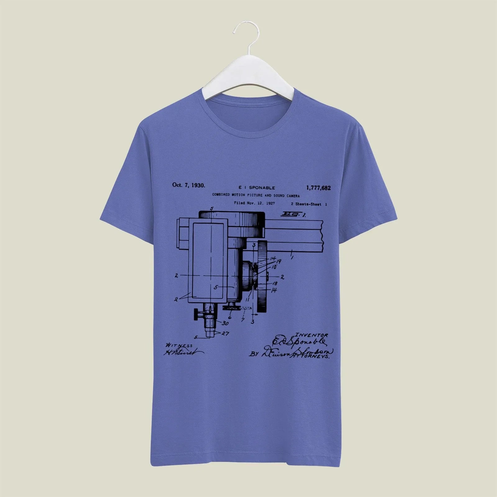 Camera Patent T-Shirt T-CMP37 Desichalchitra