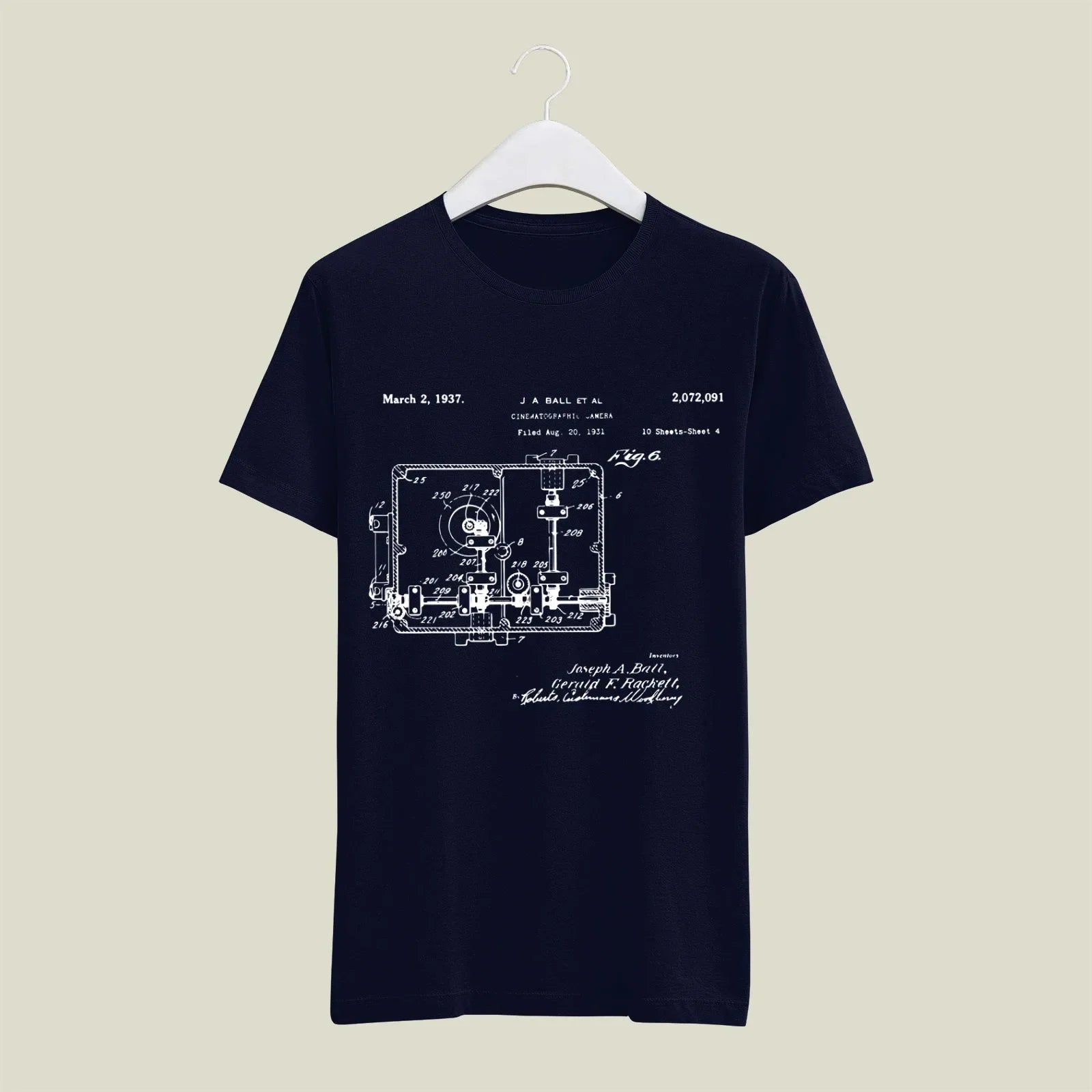 Camera Patent T-Shirt T-CMP63 Desichalchitra