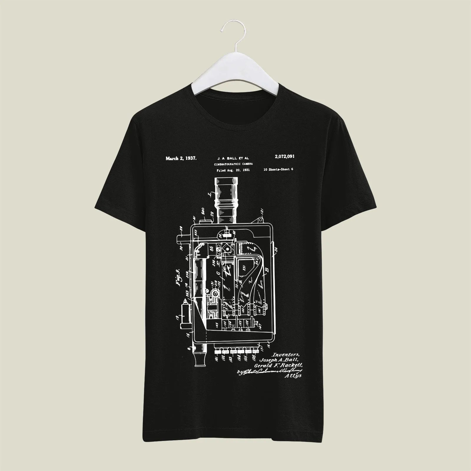 Camera Patent T-Shirt T-CMP57 Desichalchitra