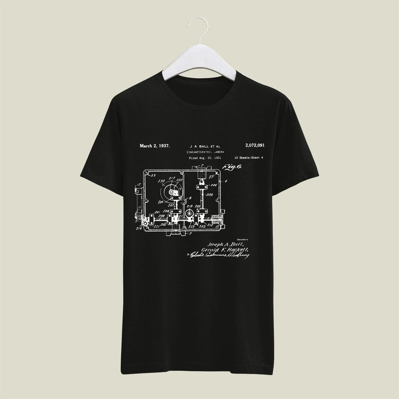 Camera Patent T-Shirt T-CMP63 Desichalchitra