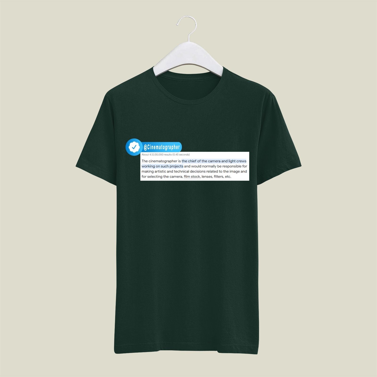 Cinematographer T-Shirt T-CIN4 Desichalchitra