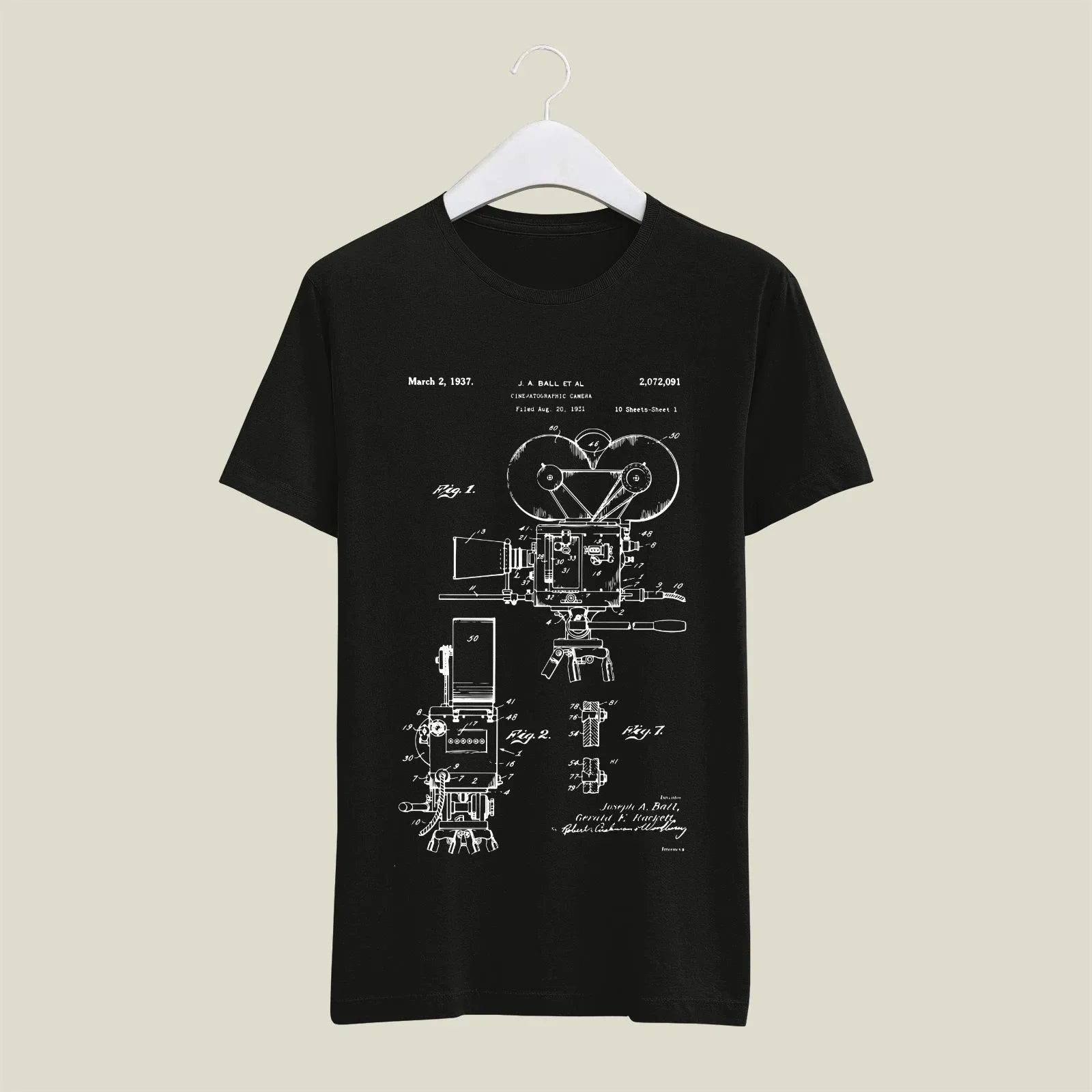 Camera Patent T-Shirt T-CMP74 Desichalchitra