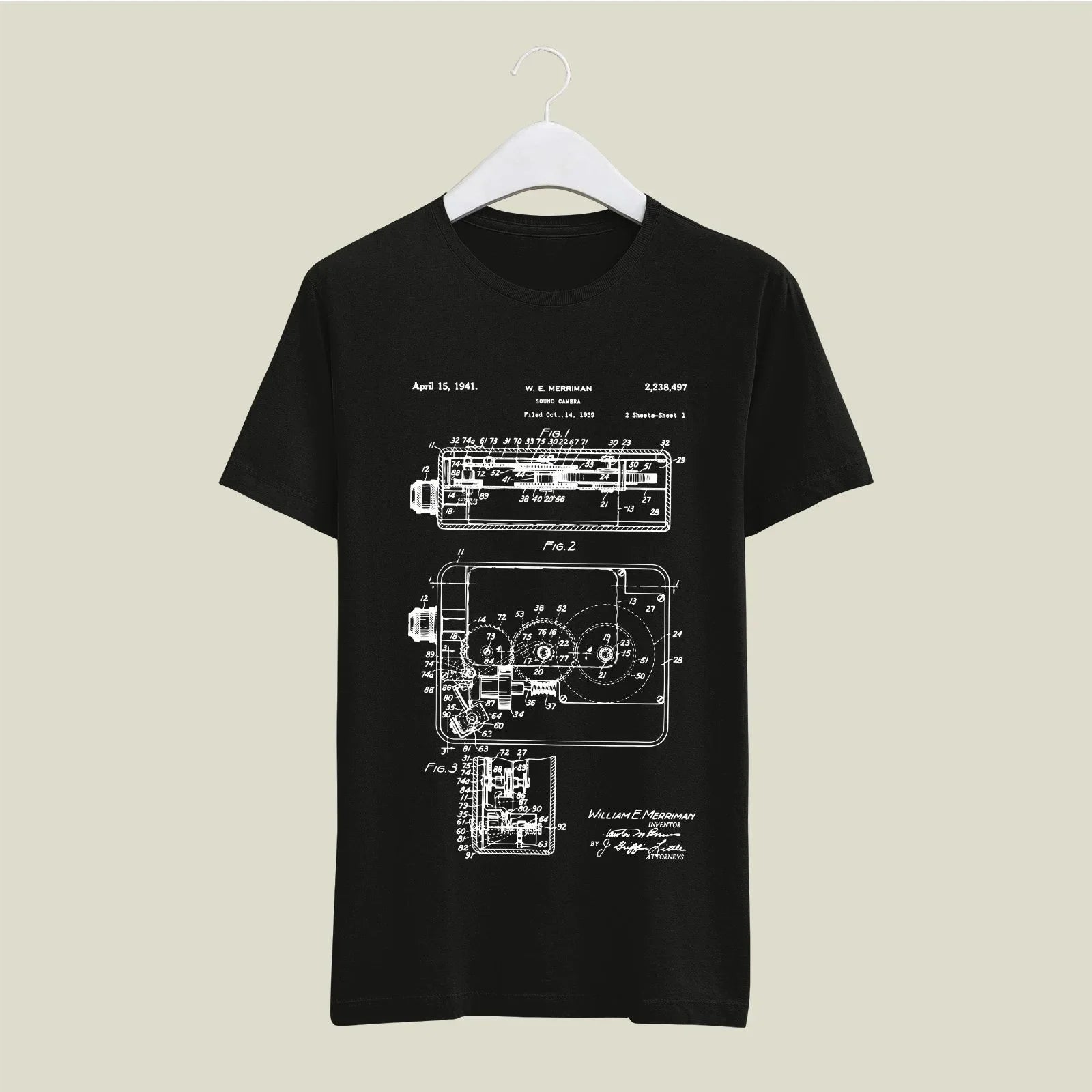Camera Patent T-Shirt T-CMP97 Desichalchitra