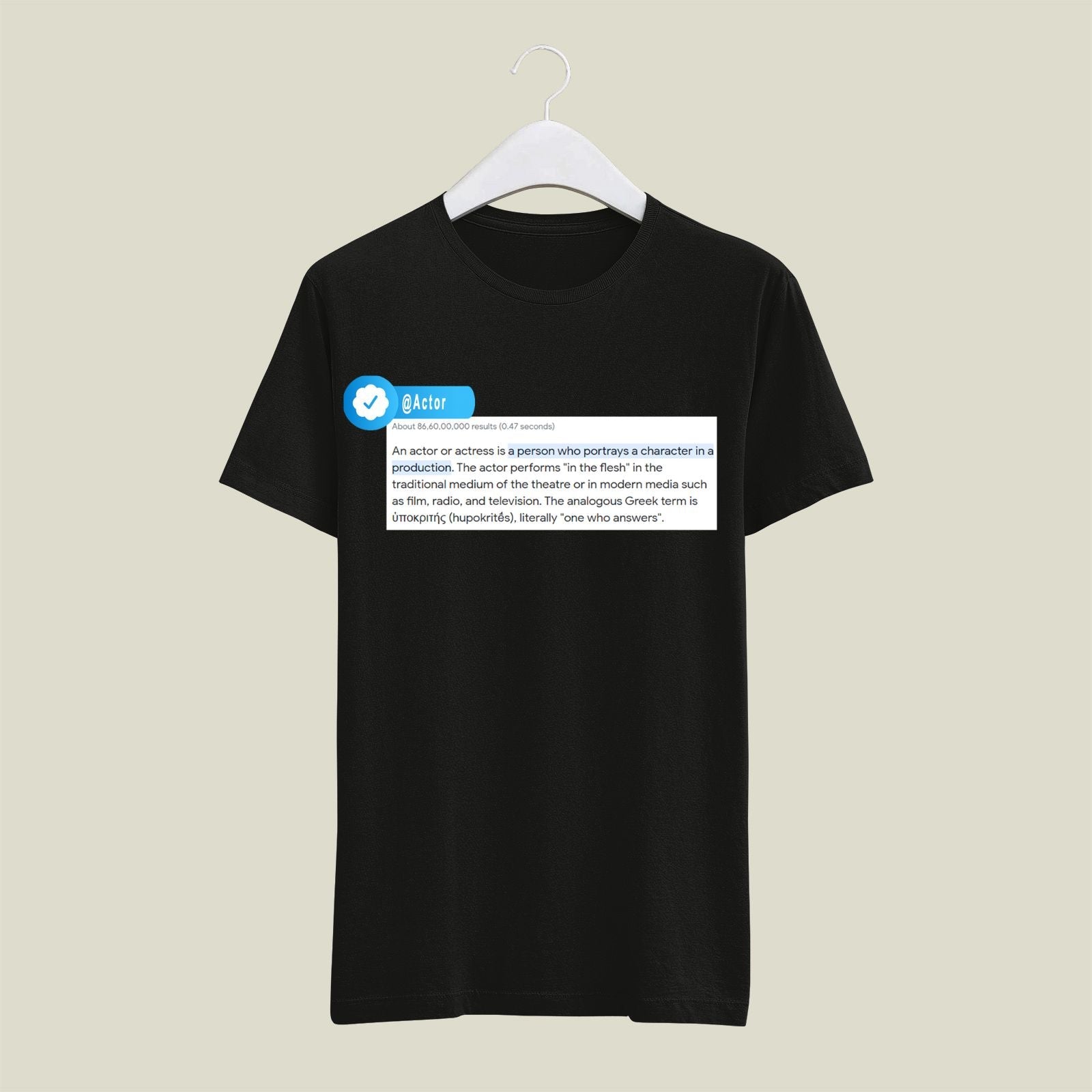 Actor T-Shirt T-AC4 Desichalchitra
