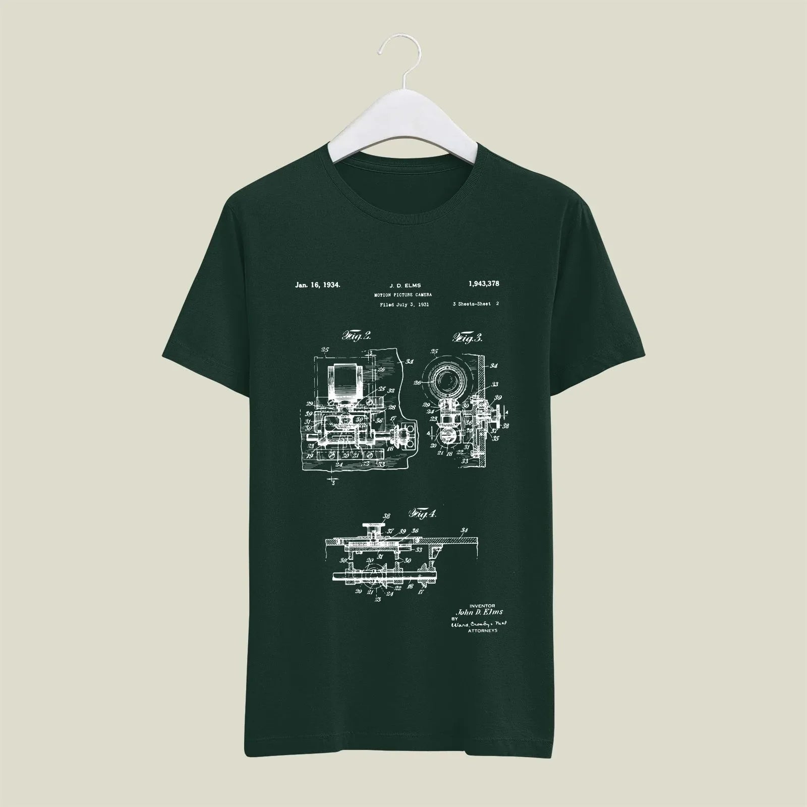 Camera Patent T-Shirt T-CMP10 Desichalchitra