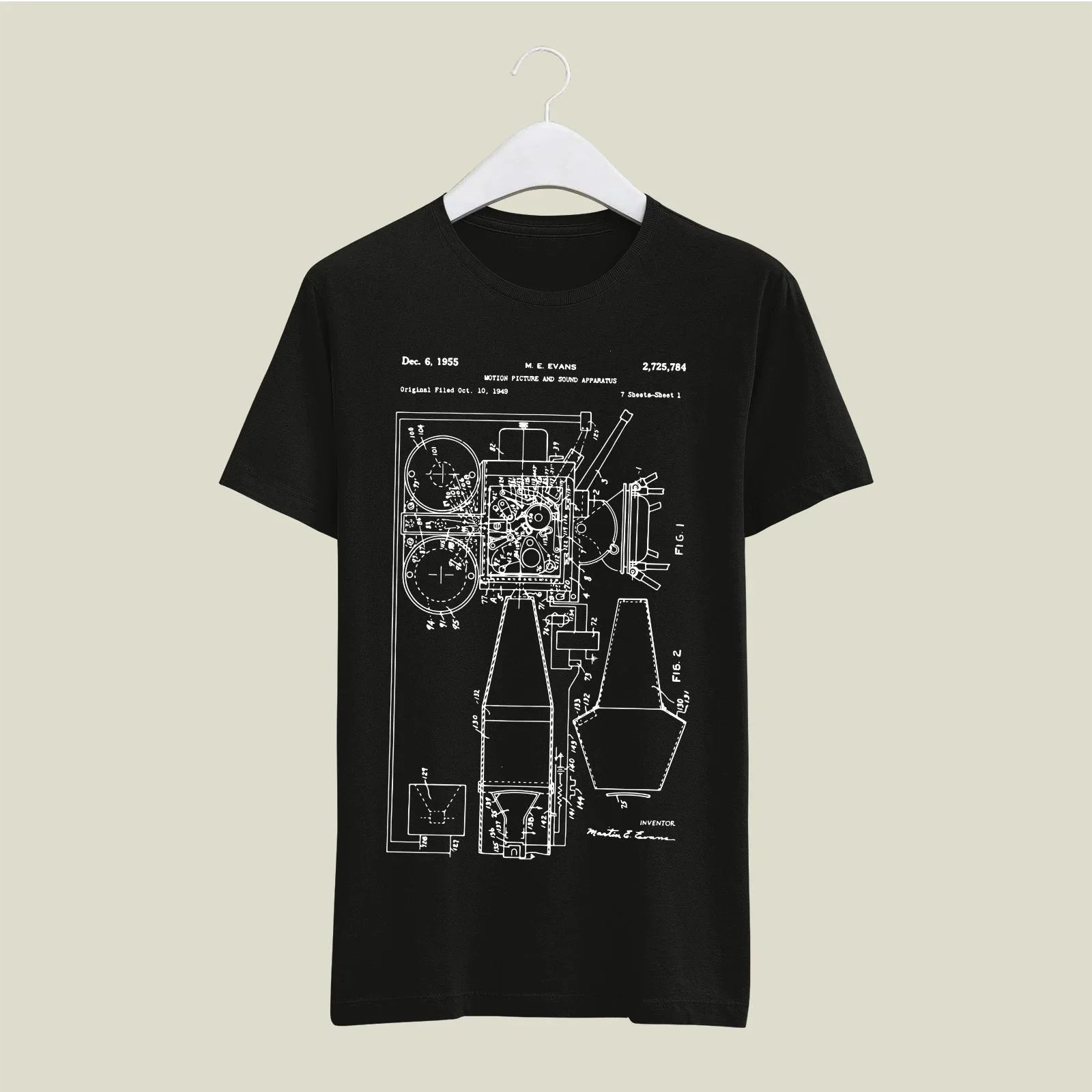 Camera Patent T-Shirt T-CMP124 Desichalchitra