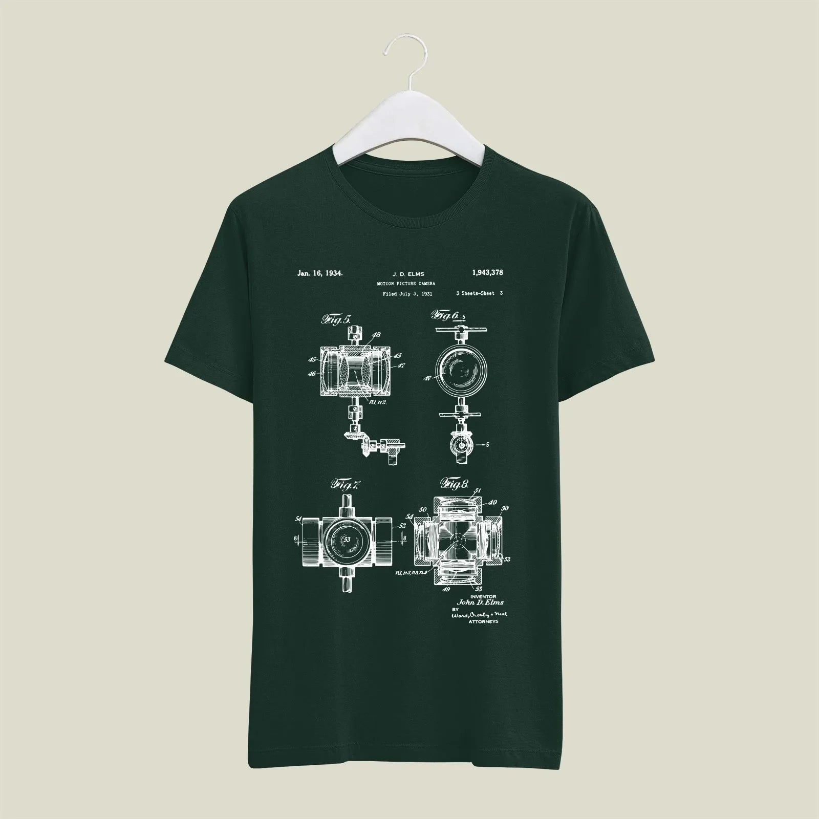 Camera Patent T-Shirt T-CMP15 Desichalchitra