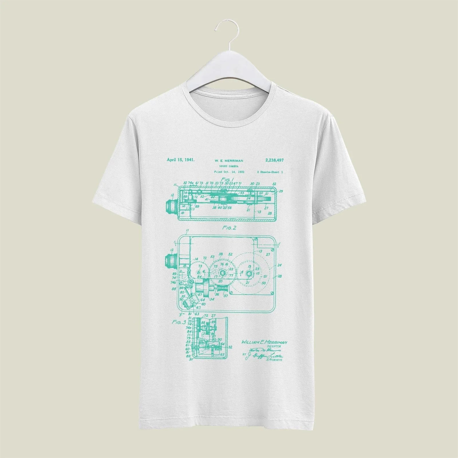 Camera Patent T-Shirt T-CMP19 Desichalchitra