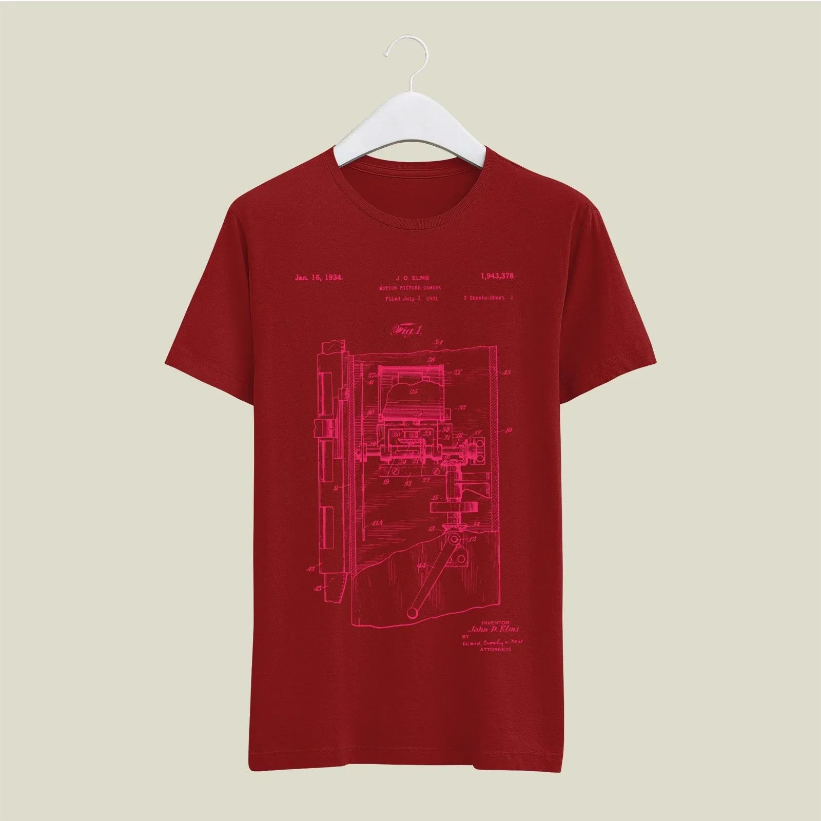 Camera Patent T-Shirt T-CMP100 Desichalchitra
