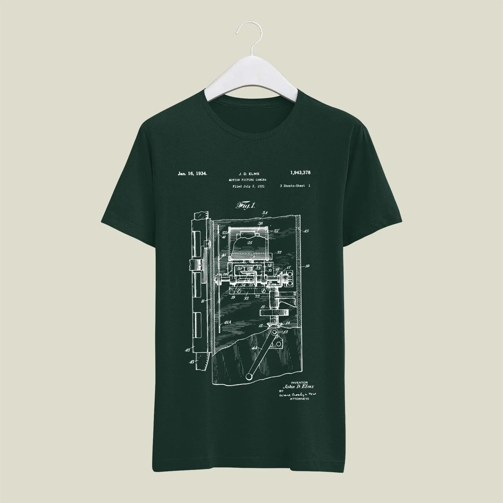 Camera Patent T-Shirt T-CMP24 Desichalchitra