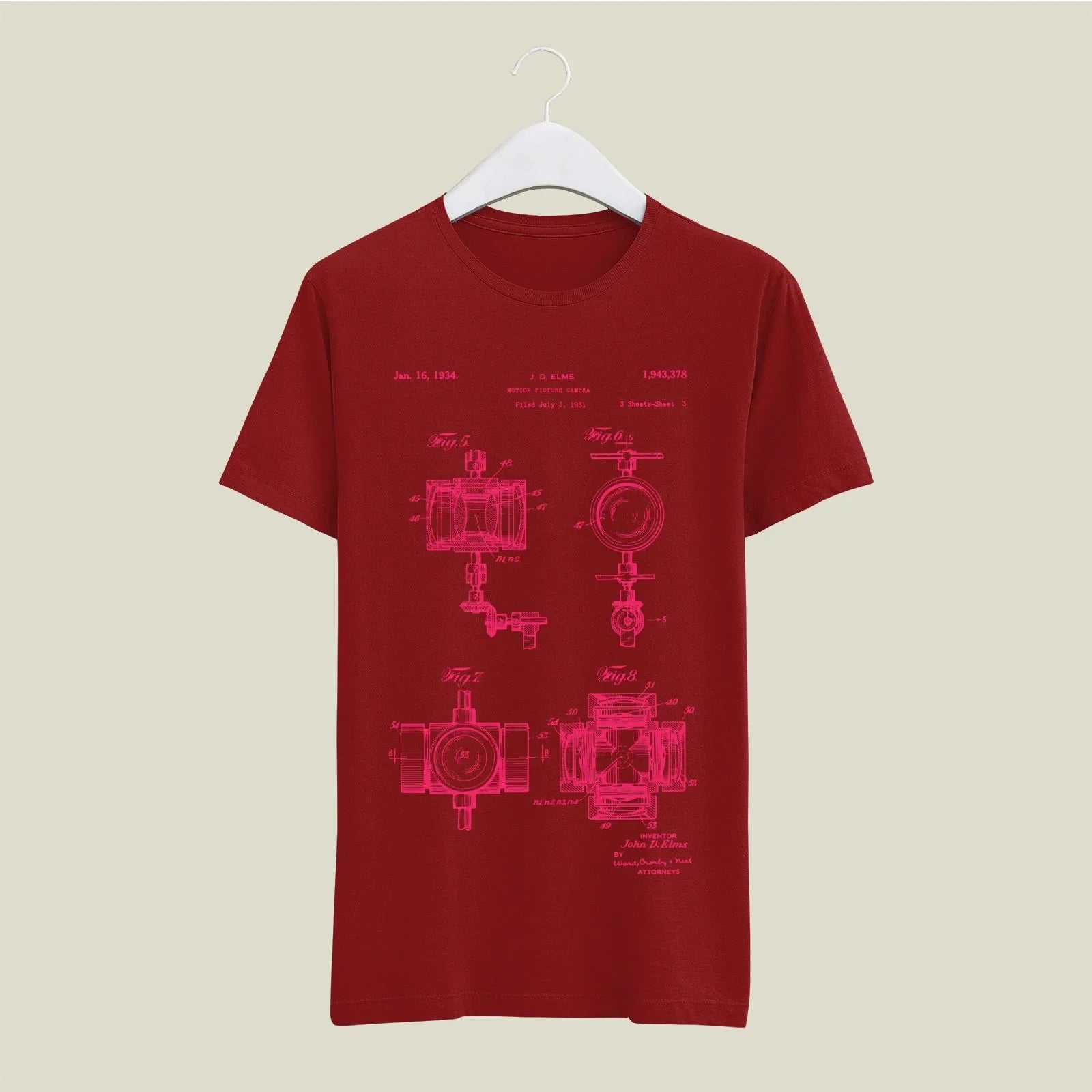 Camera Patent T-Shirt T-CMP150 Desichalchitra