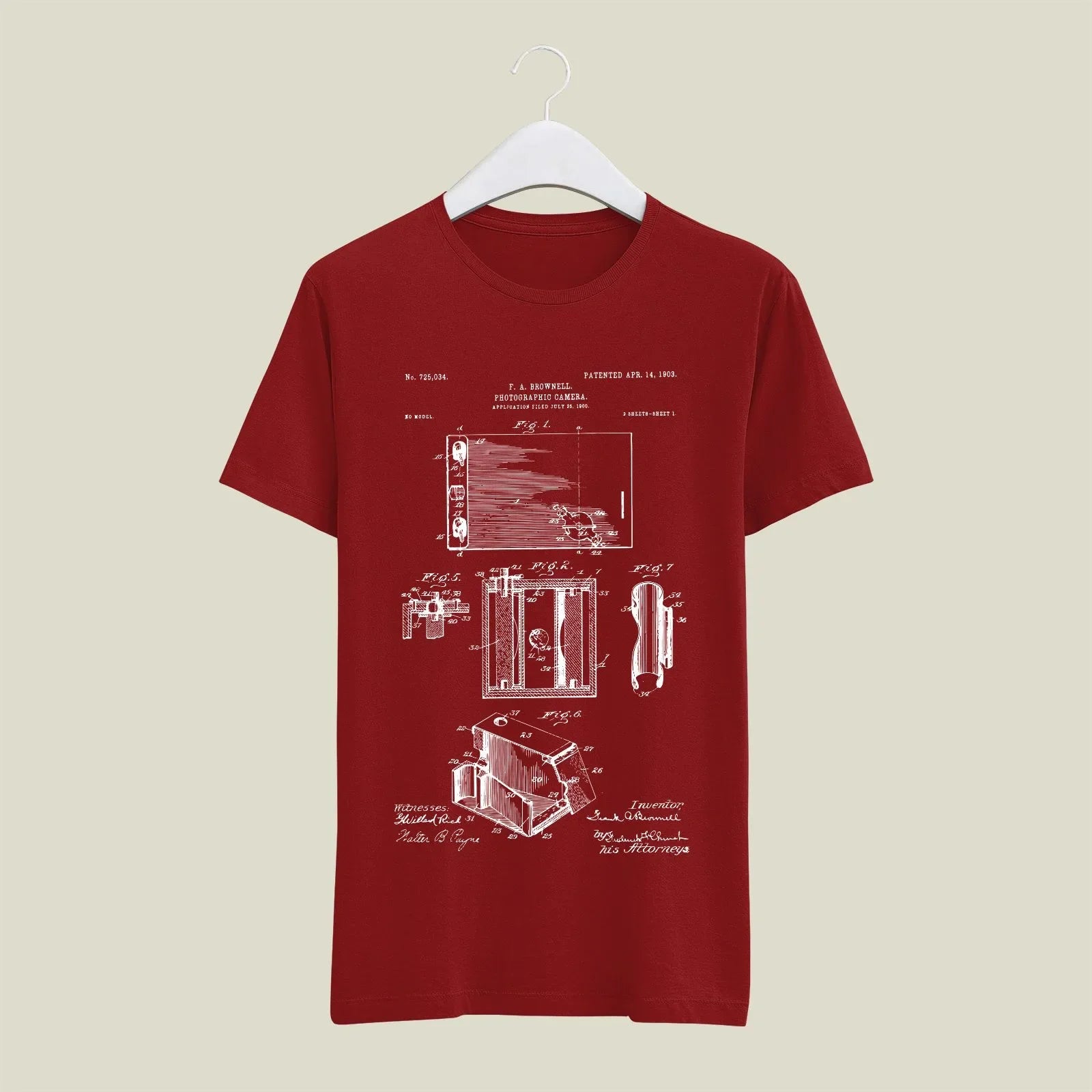 Camera Patent T-Shirt T-CMP3 Desichalchitra