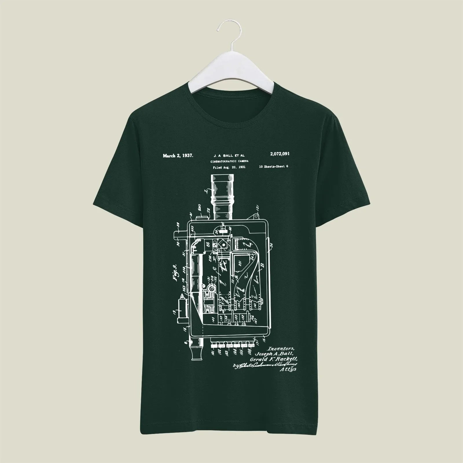 Camera Patent T-Shirt T-CMP57 Desichalchitra