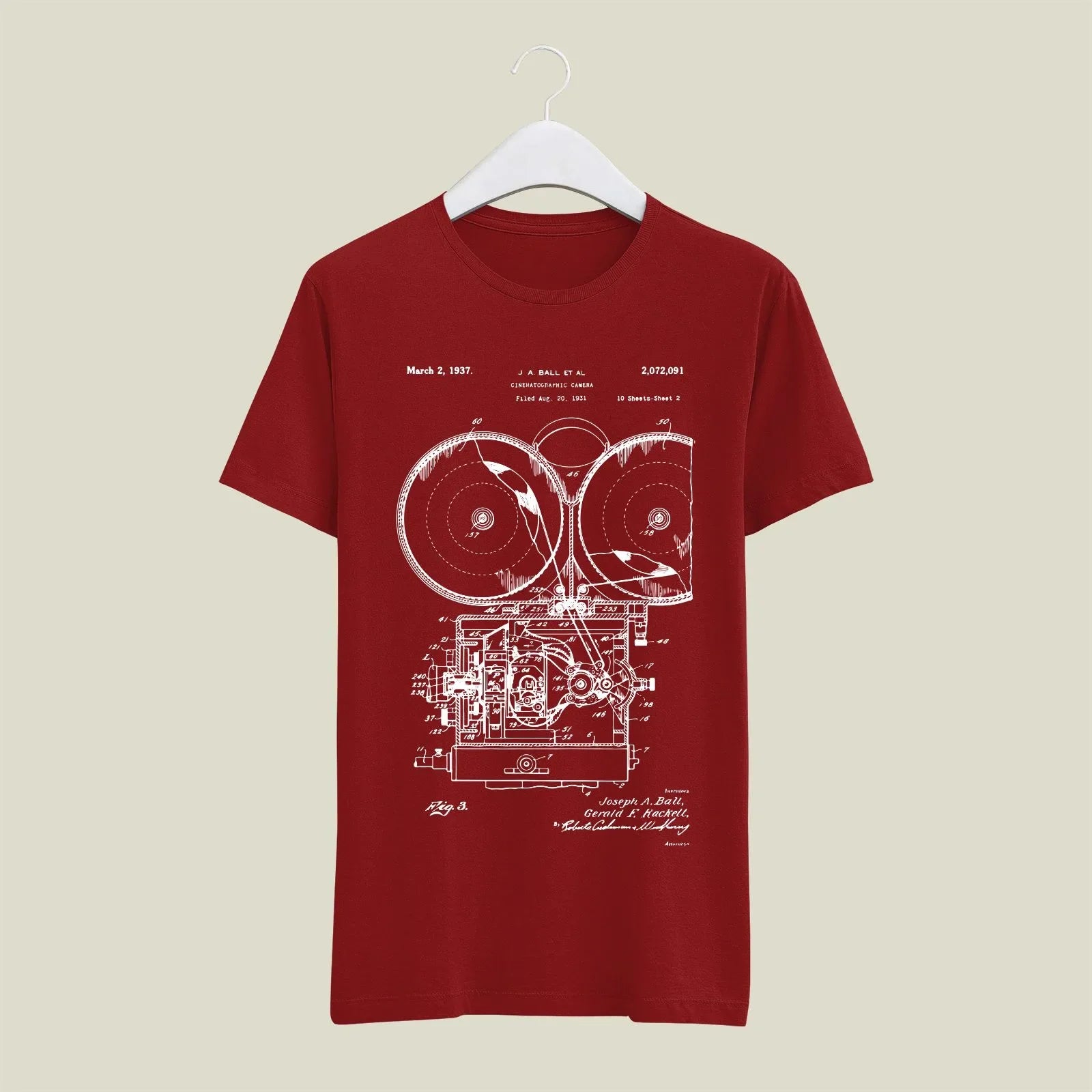 Camera Patent T-Shirt T-CMP72 Desichalchitra
