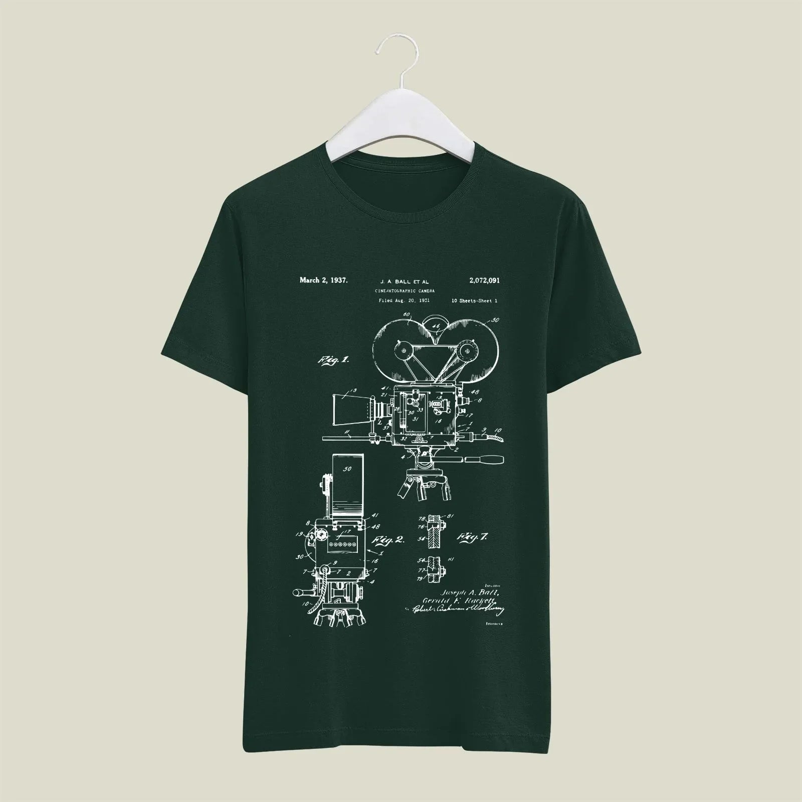 Camera Patent T-Shirt T-CMP74 Desichalchitra