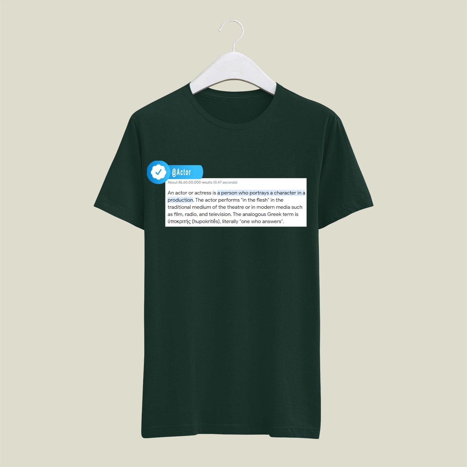 Actor T-Shirt T-AC4 Desichalchitra