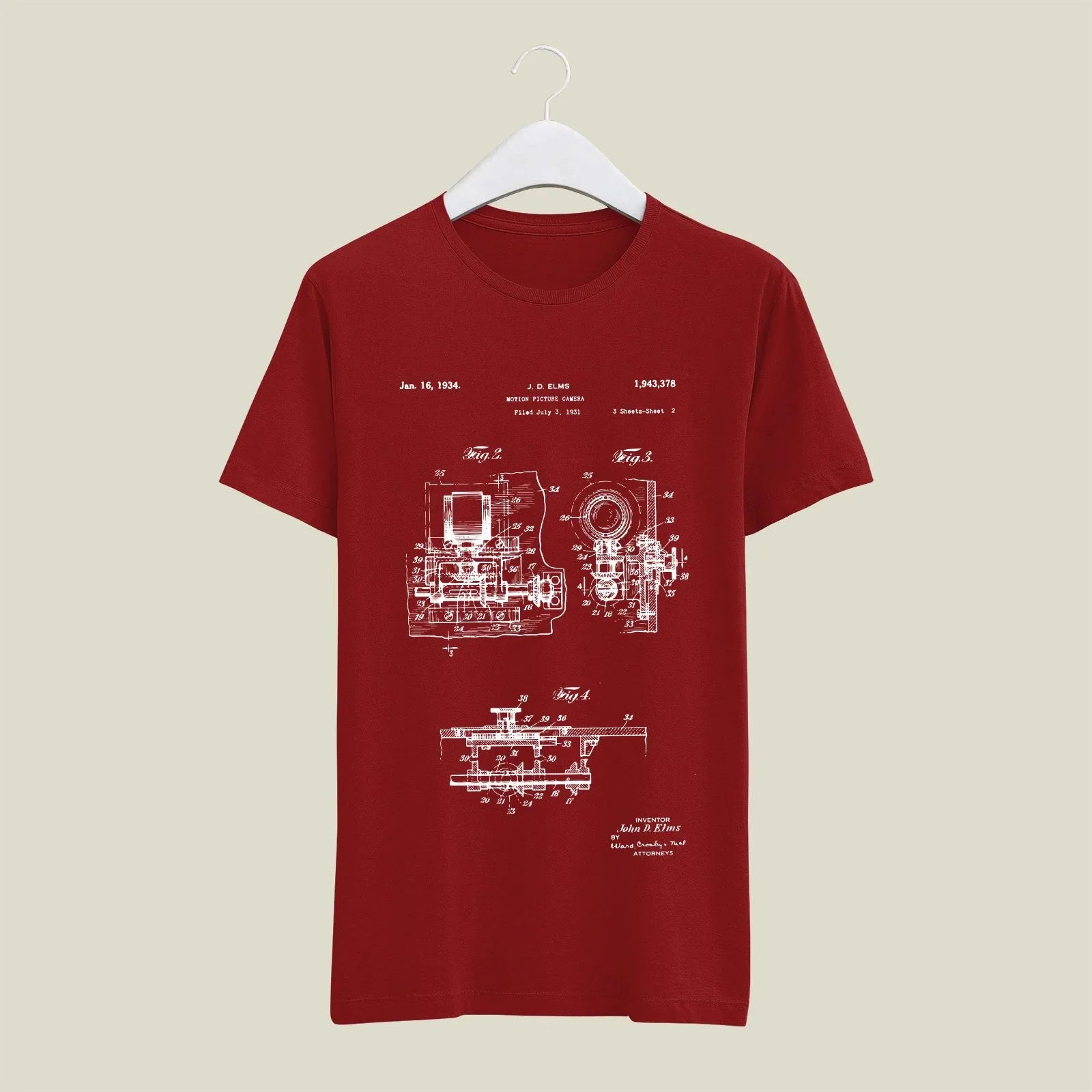 Camera Patent T-Shirt T-CMP10 Desichalchitra