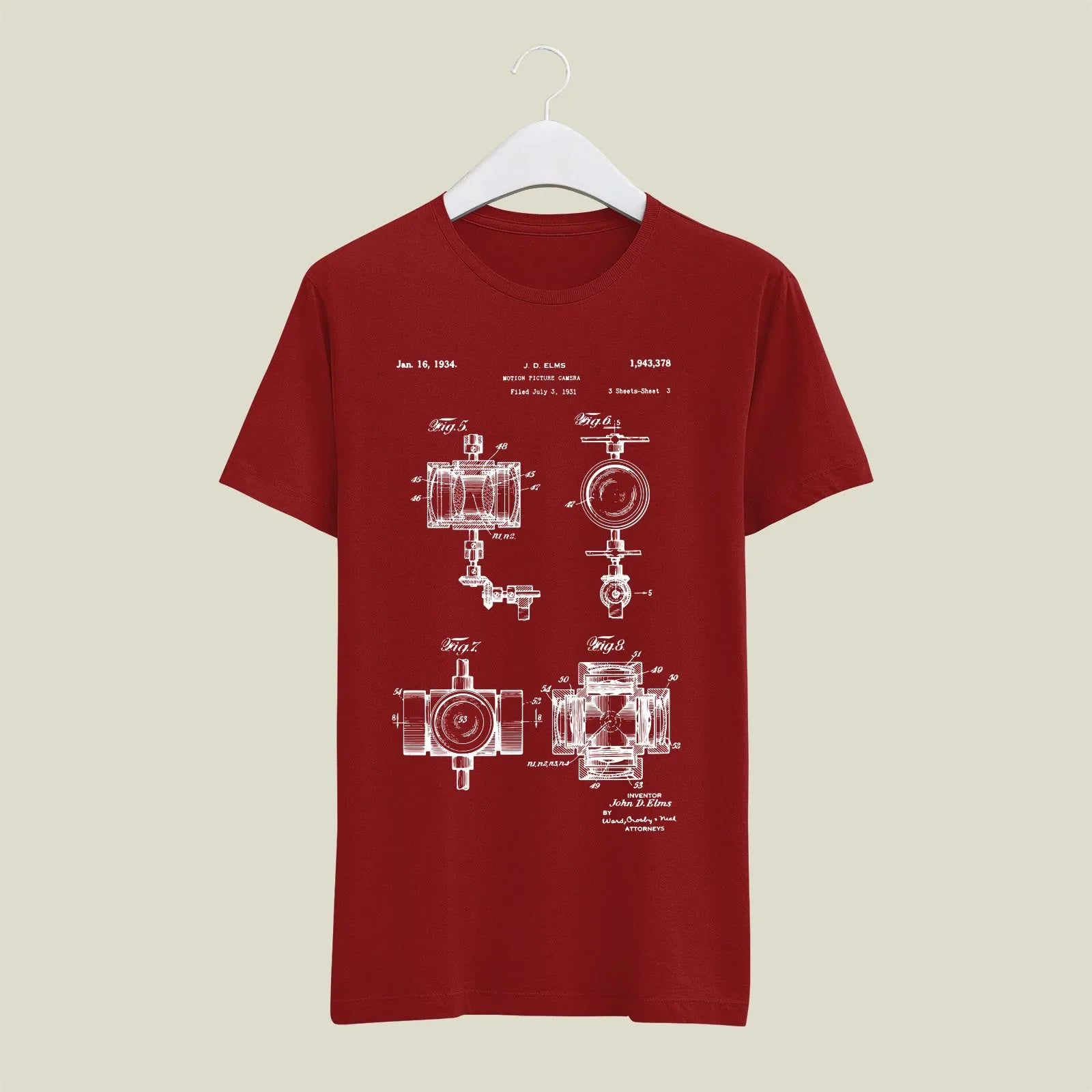 Camera Patent T-Shirt T-CMP15 Desichalchitra