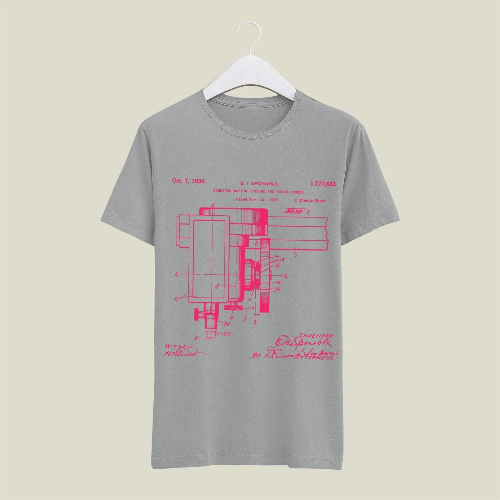 Camera Patent T-Shirt T-CMP69 Desichalchitra