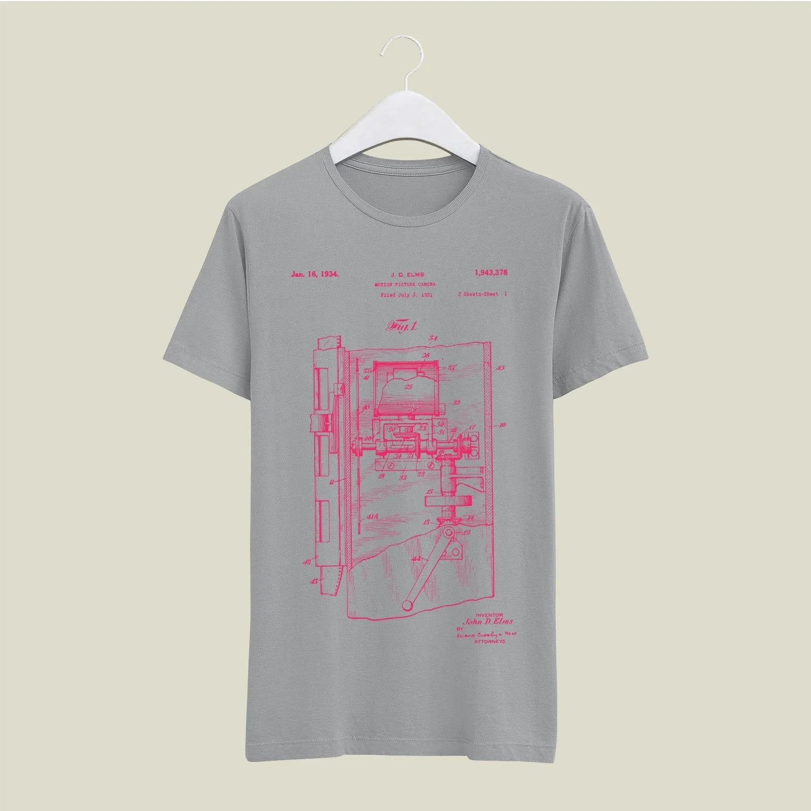 Camera Patent T-Shirt T-CMP100 Desichalchitra