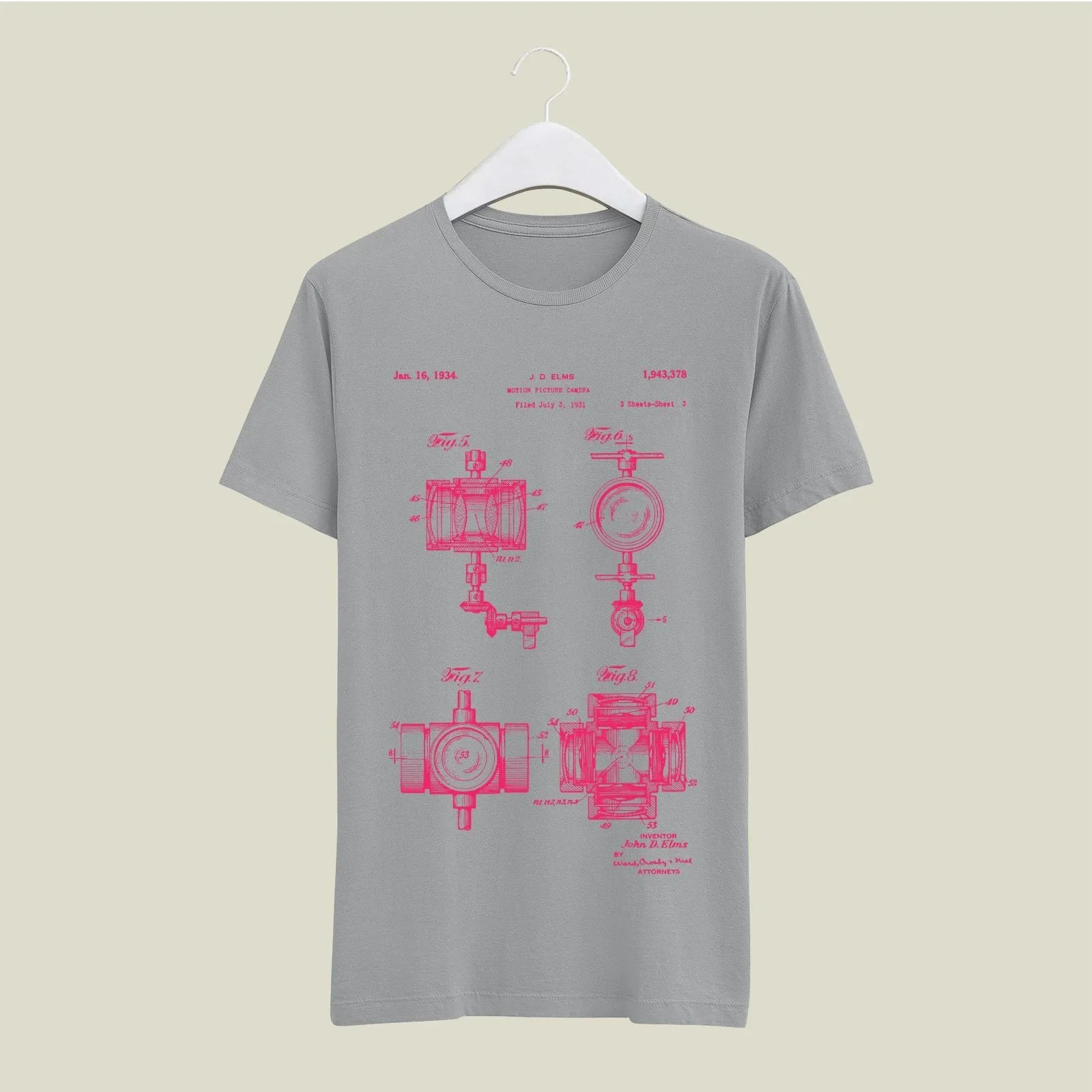 Camera Patent T-Shirt T-CMP150 Desichalchitra