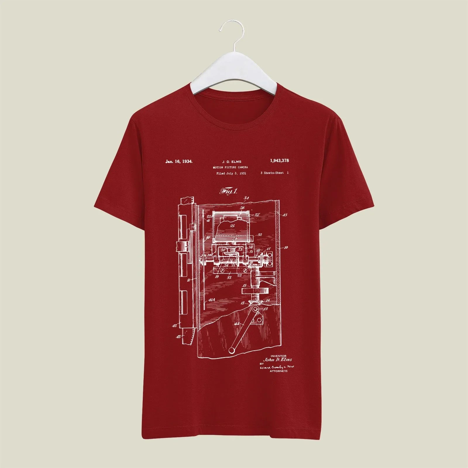 Camera Patent T-Shirt T-CMP24 Desichalchitra