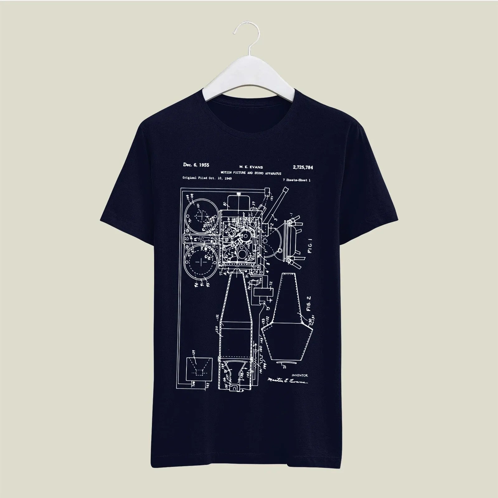 Camera Patent T-Shirt T-CMP124 Desichalchitra