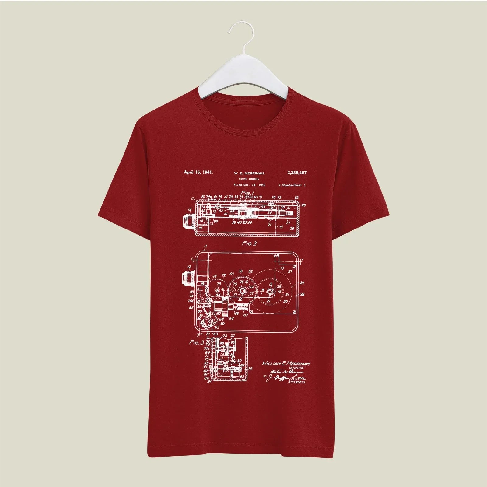 Camera Patent T-Shirt T-CMP97 Desichalchitra