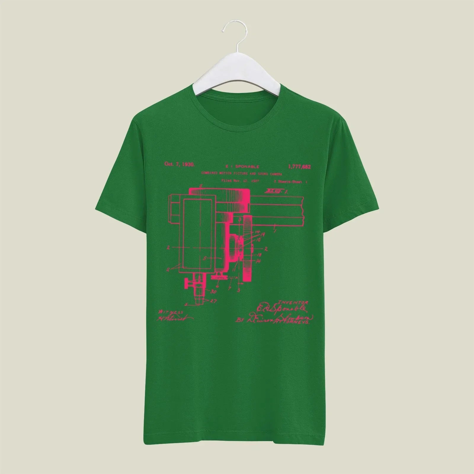 Camera Patent T-Shirt T-CMP69 Desichalchitra