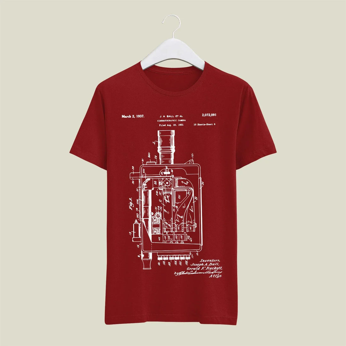 Camera Patent T-Shirt T-CMP57 Desichalchitra