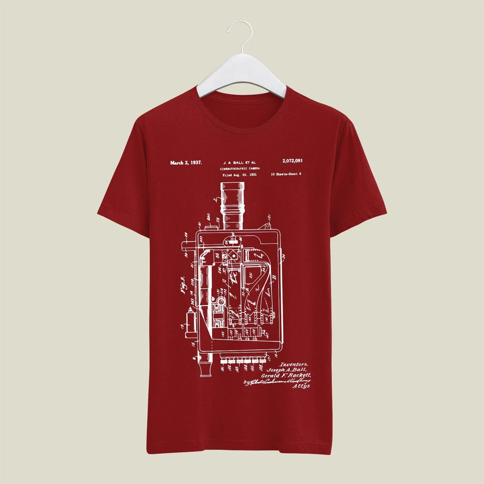 Camera Patent T-Shirt T-CMP57 Desichalchitra