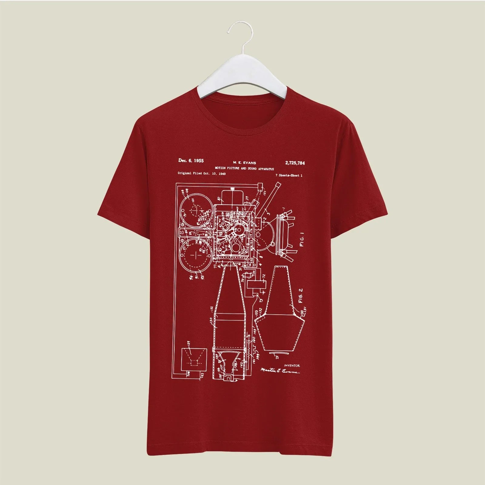 Camera Patent T-Shirt T-CMP124 Desichalchitra