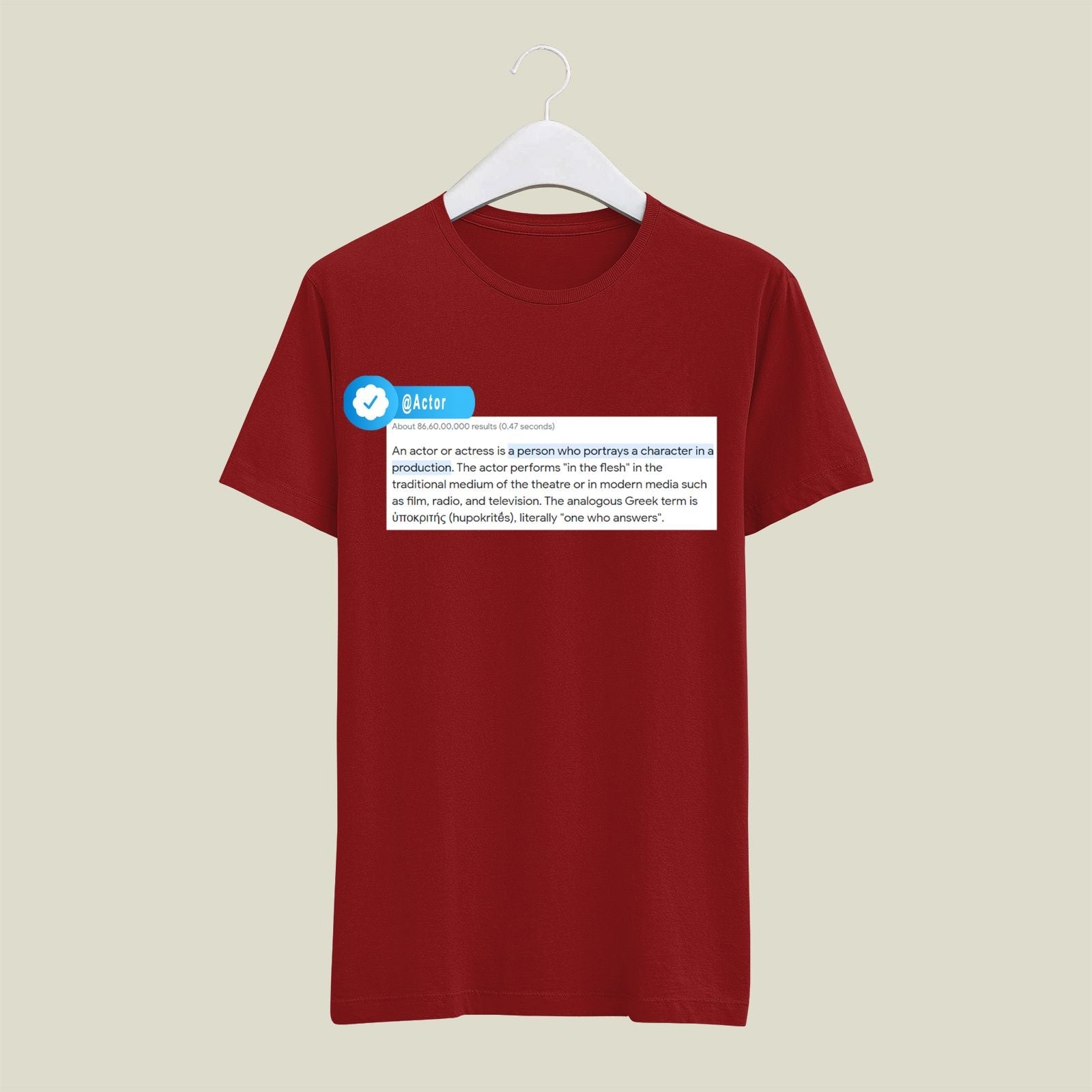 Actor T-Shirt T-AC4 Desichalchitra